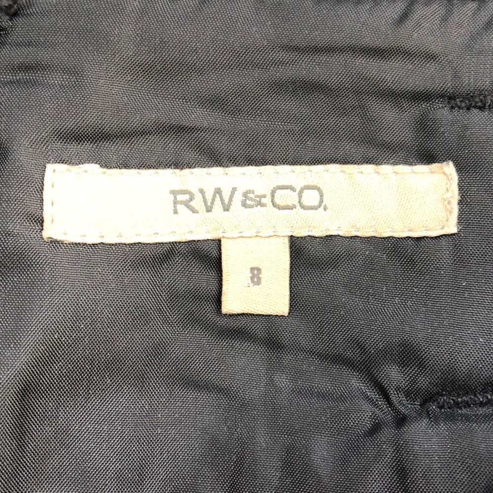 RW&CO. Black Grey Metallic Thread Straight Skirt - Picture 4 of 6